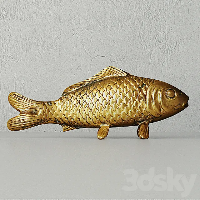 1960s Brass Koi 3D Model
