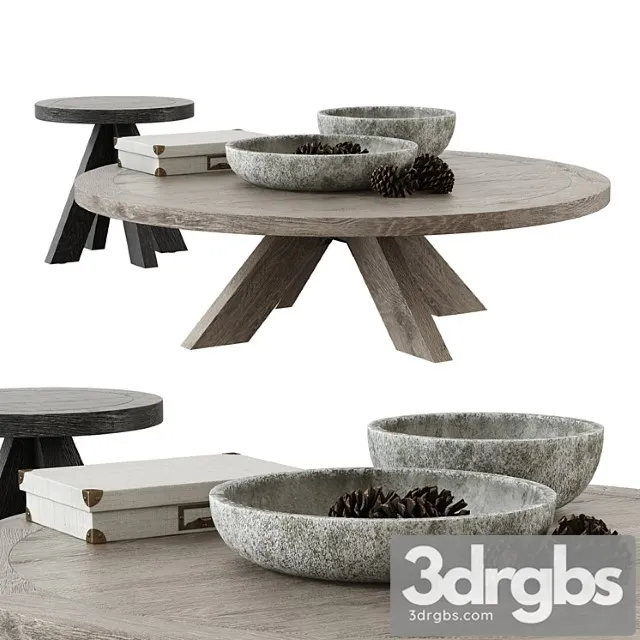 1960s french x-base round table 3D Model Free