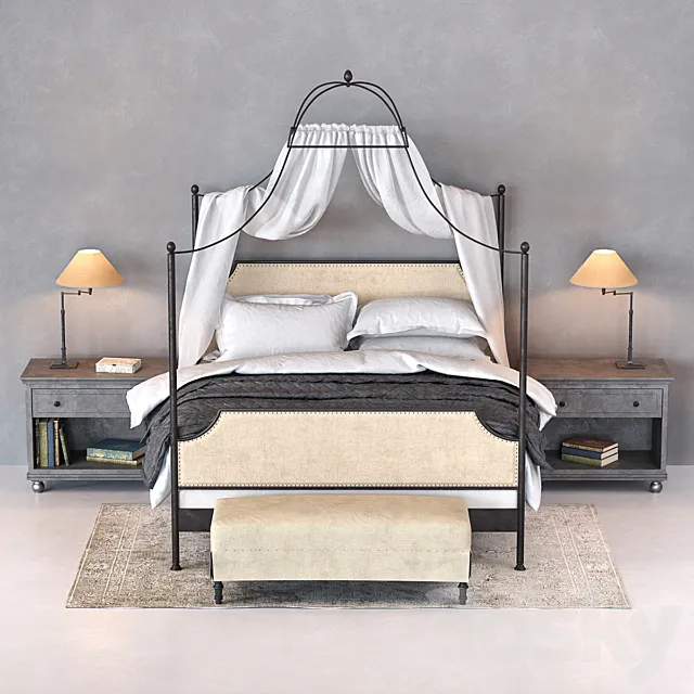 19TH C. CAMPAIGN FABRIC IRON 3DModel