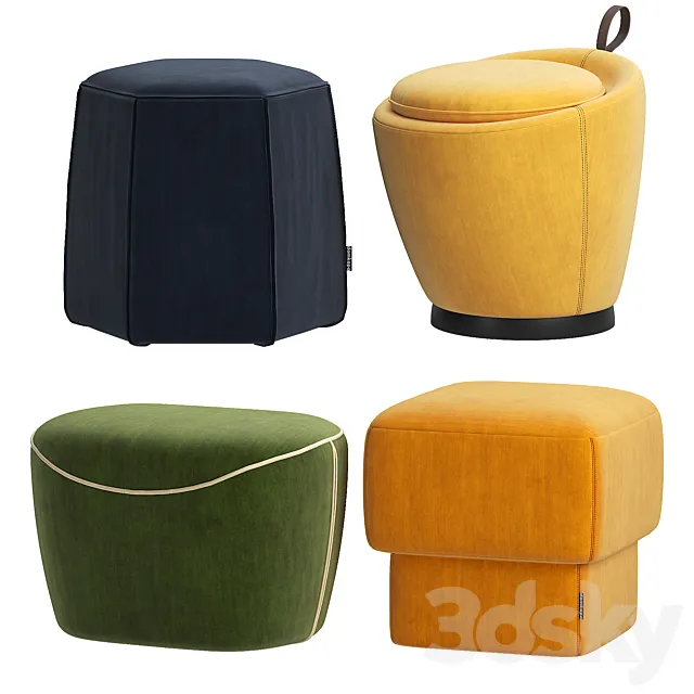 1st collection of poufs from DOMKAPA 3DModel