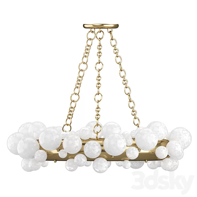1st DIBS Bubble Ring Rock Crystal Chandelier by Phoenix 3D Model Free