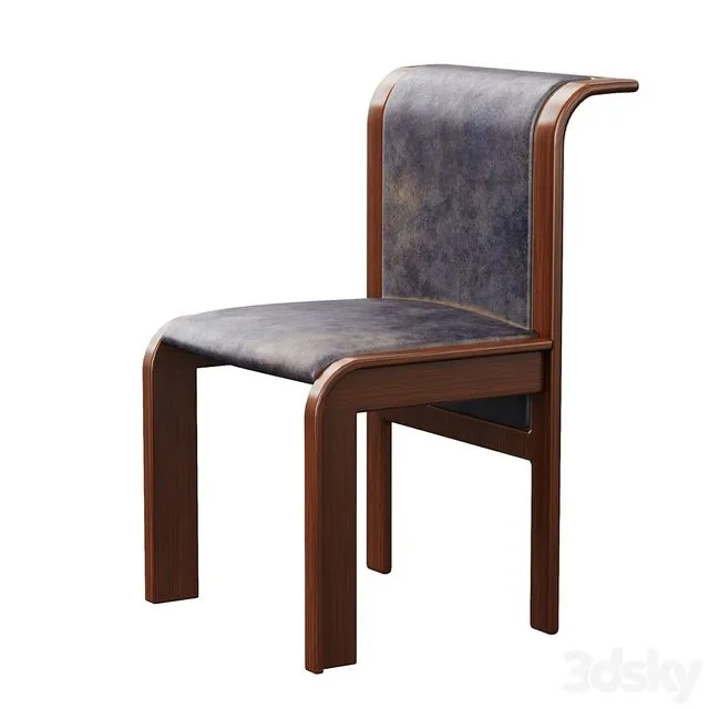 1st DIBS Restaurant Leather Vintage Chair 3D Model