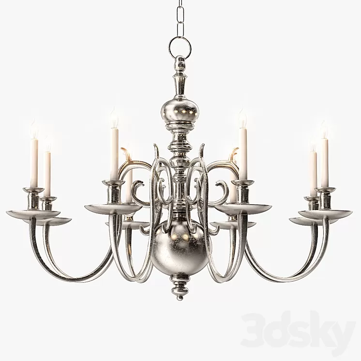 1stdibs 18th Century Style Two Tier Chandelier 3D Model
