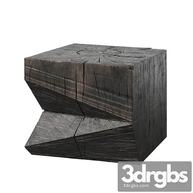 1stDibs Sculpture Brutalist End Table Ct 9 Solid Oak 3D Model Free