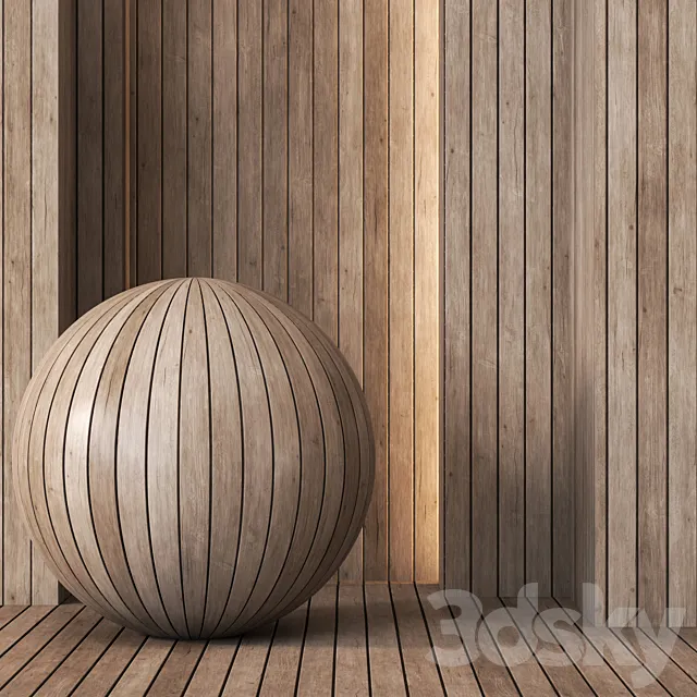 2 Plank Wood Texture - 4K - Seamless 3D Model