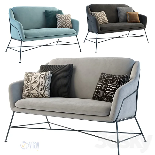 2-seater sofa La Forma (ex Julia Grup) Brida 3D Model