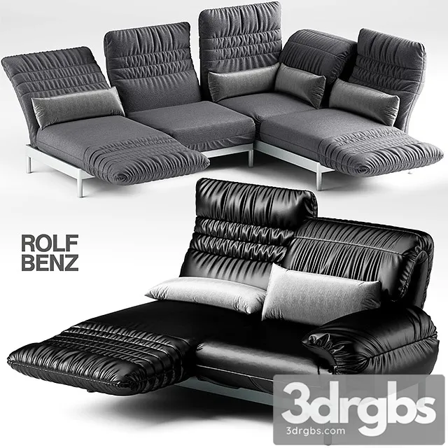 2 Sofa Rolf Benz Plura 3D Model Free