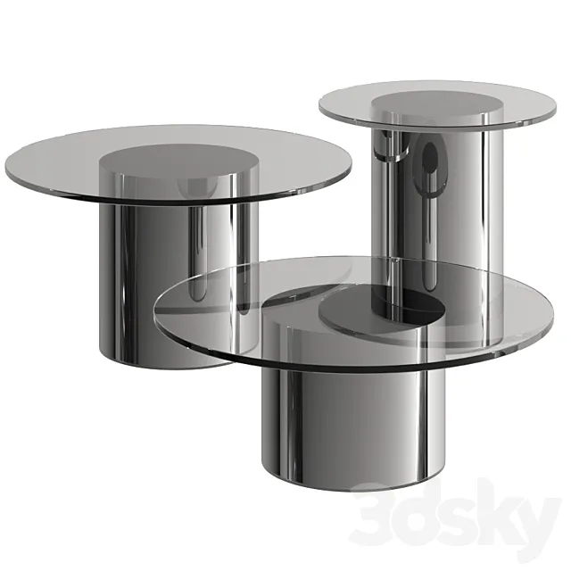 2001 by BD Barcelona Side Tables 3DModel