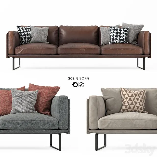 202 8 TRIPLET SOFA 3D Model