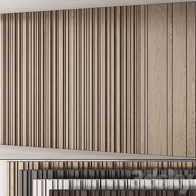 205 wall composition 04 decorative wall panel kit 03 3D Model Free