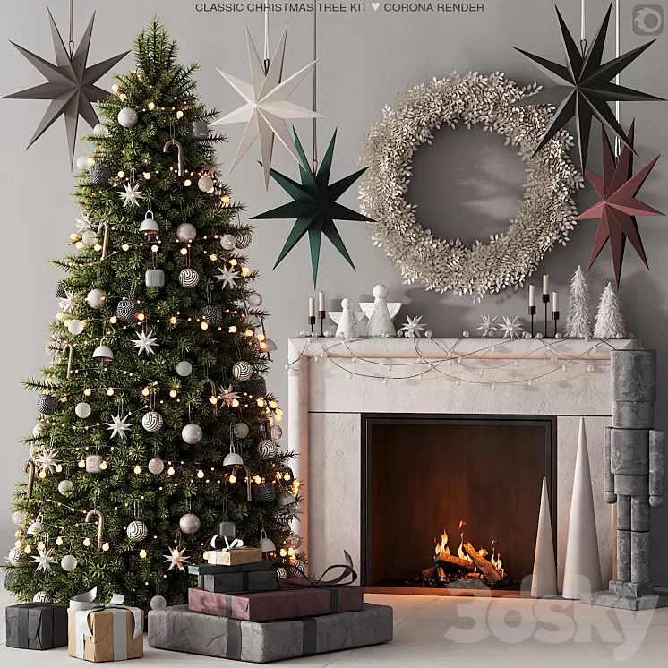 239 happy new year 03 christmas tree 01 3D Model Free