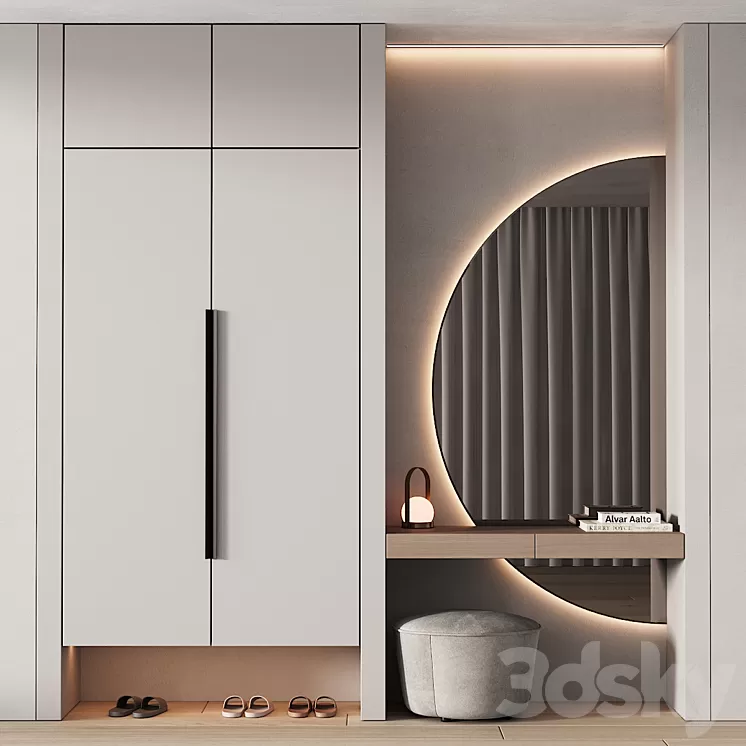 245 hallway zone 07 half round mirror 01 3D Model