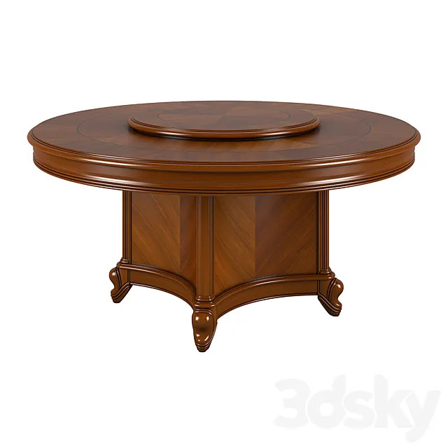 2600300_230_1_Carpenter_Round_dining_table_D1600x770 3D Model