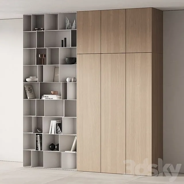 263 cabinet furniture 13 modular wardrobe cupboard 09 3D Model
