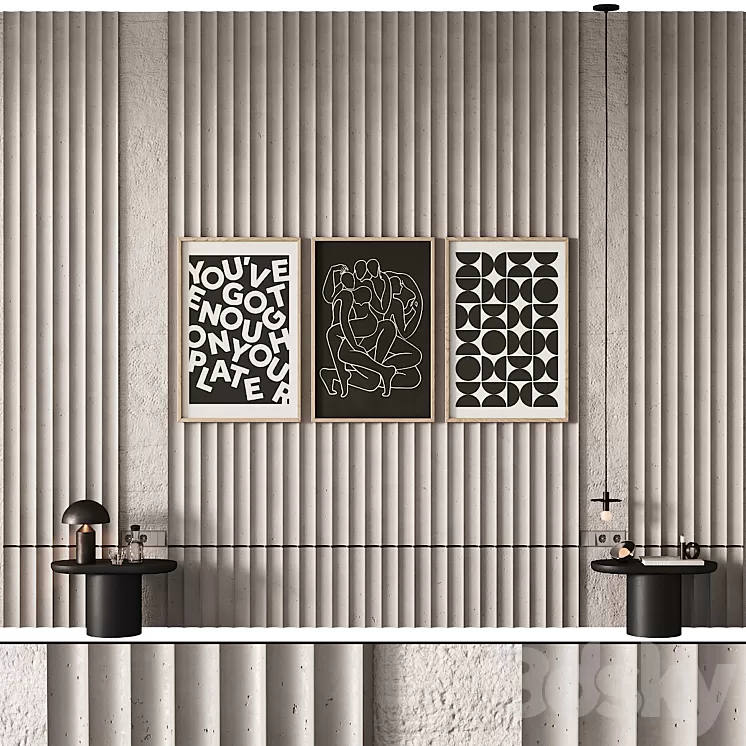 267 wall composition 09 bedroom headboard kit 04 3D Model Free