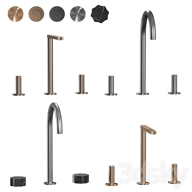 3 hole washbasin mixers Cisal X32 3D Model