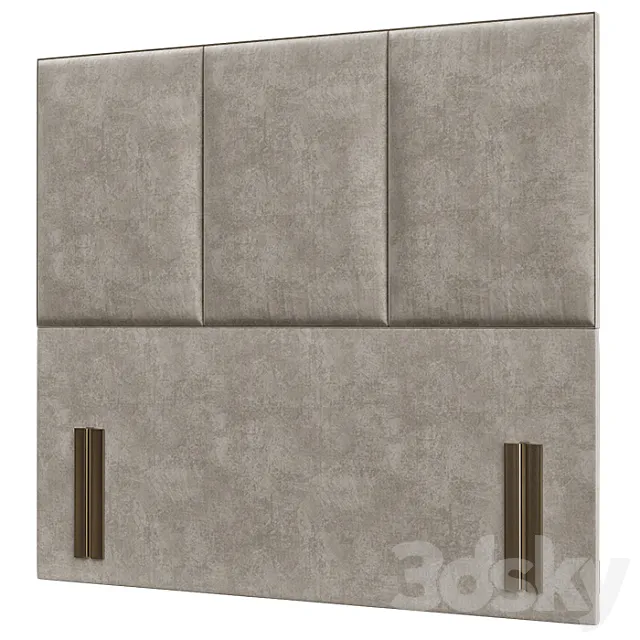 3-Panel Upholstered Headboard 3D Model