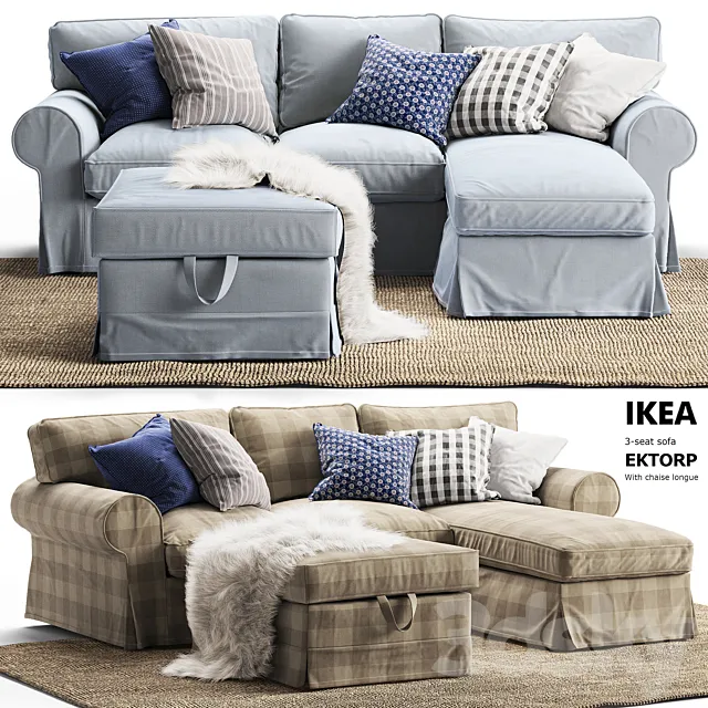 3-seat sofa EKTORP With chaise longue Ikea _ Corner sofa EKTORP Ikea Free Download