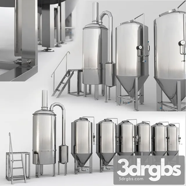 300 liters of beer varochnik cct + (brewery) 3D Model Free