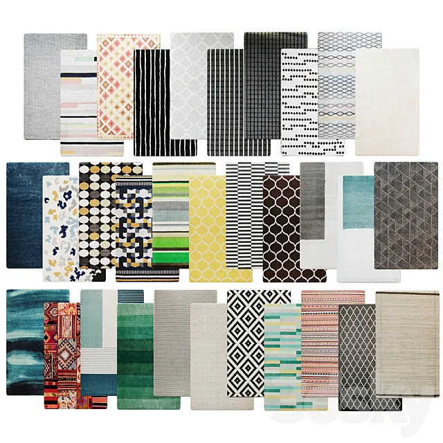 32 IKEA Rug Collection 3D Model