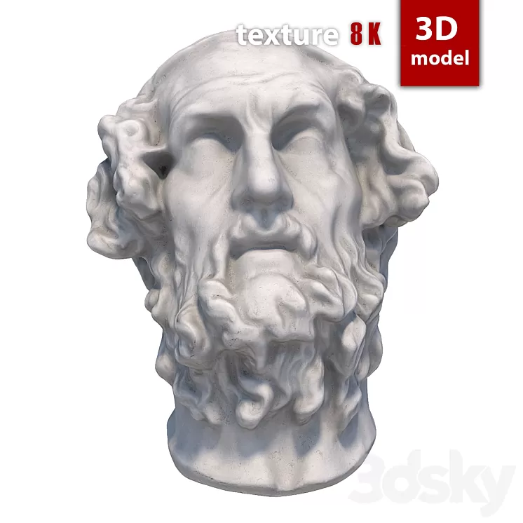 356 Homer's Plaster Head 3D Model