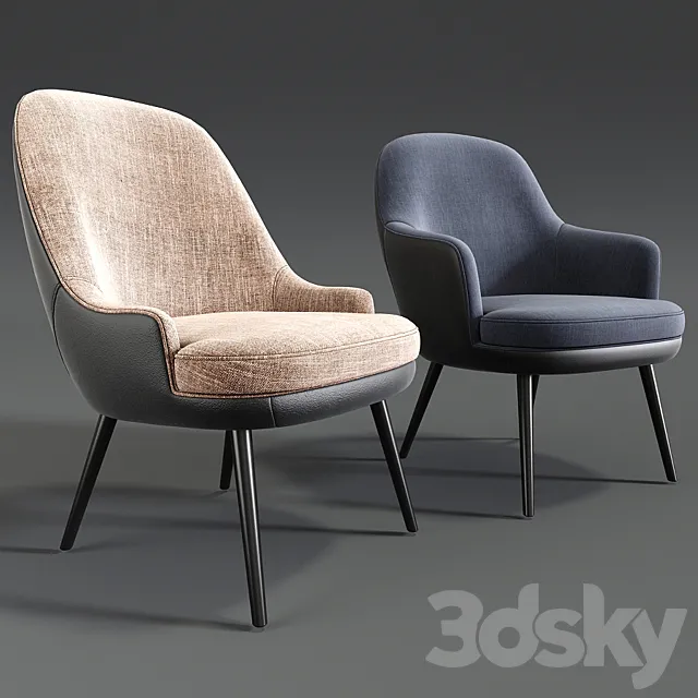 375 Dining Chair Set 3D Model