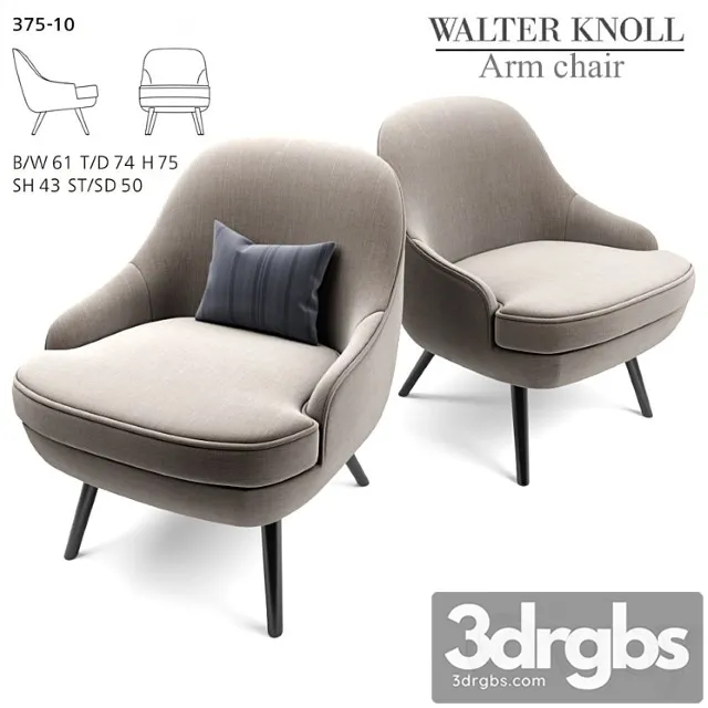 375 Walter Knoll Armchair 3D Model Free