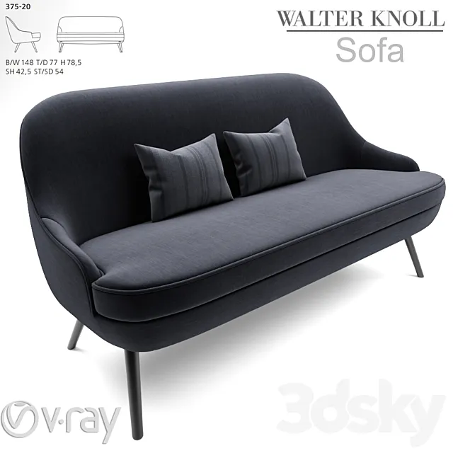 375 walter knoll sofa 3DModel