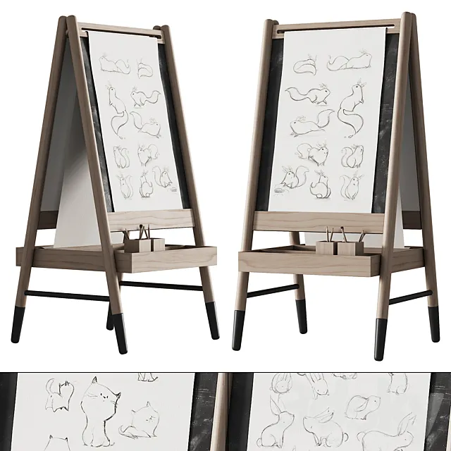 390 CB2 Wooden Kids Art Easel by Crate&kids 01 Free Download