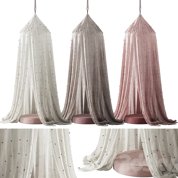 392 CB2 Temple Star Kids White Canopy by Crate&kids 00 3D Model Free