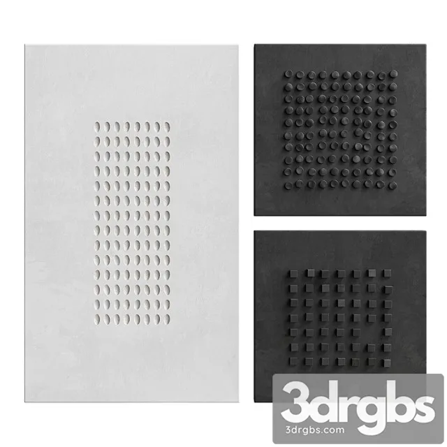 3D Art 4 Relief Panel 3D Model Free