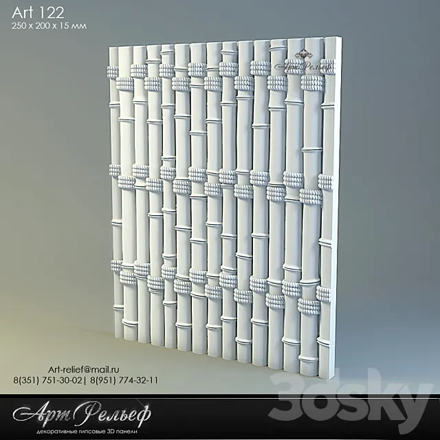 3d gypsum panel 122 from Art Relief 3D Model