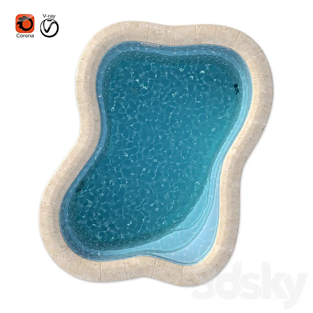 3d model of composite pool Florent 3DModel