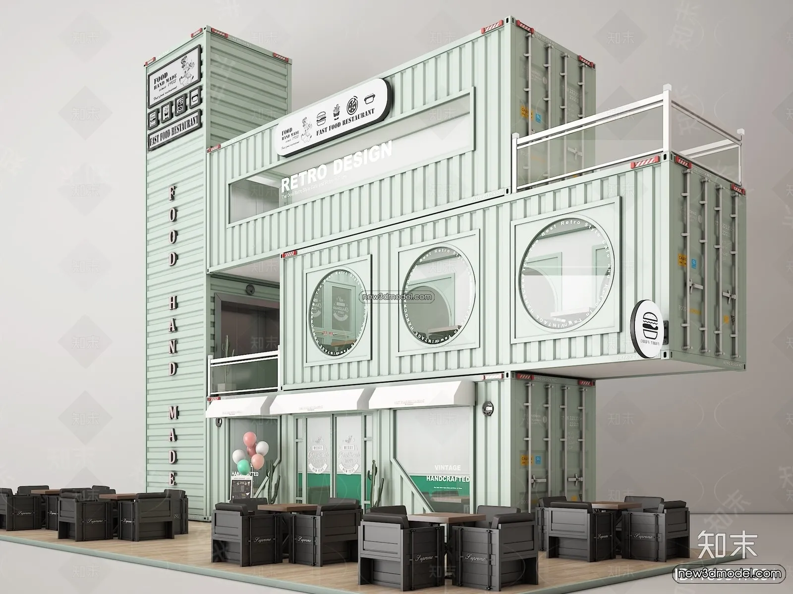 3D Model of Container Coffee - 3D Scene - 002