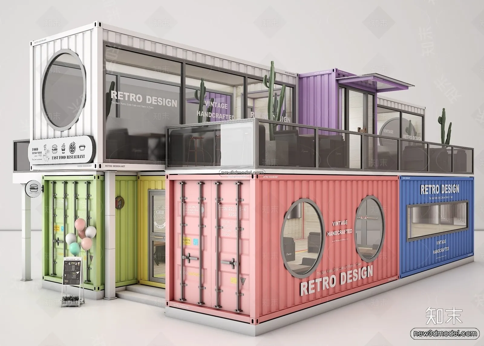 3D Model of Container Coffee - 3D Scene - 003
