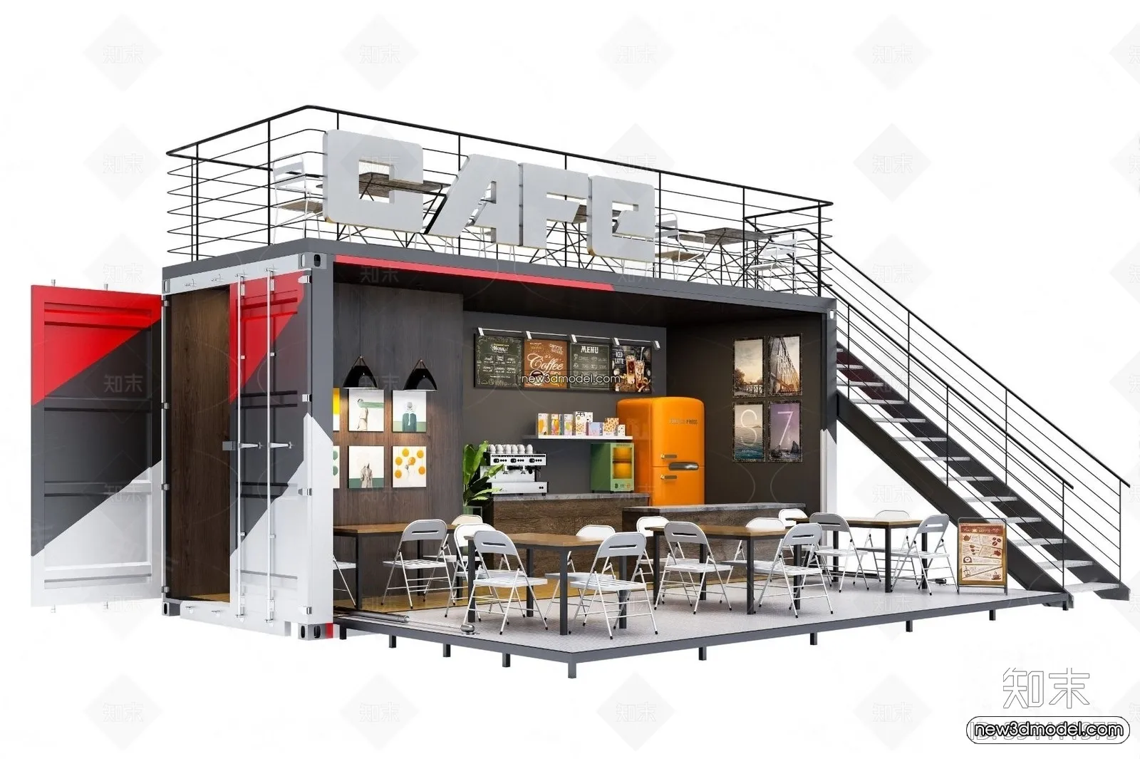 3D Model of Container Coffee - 3D Scene - 006