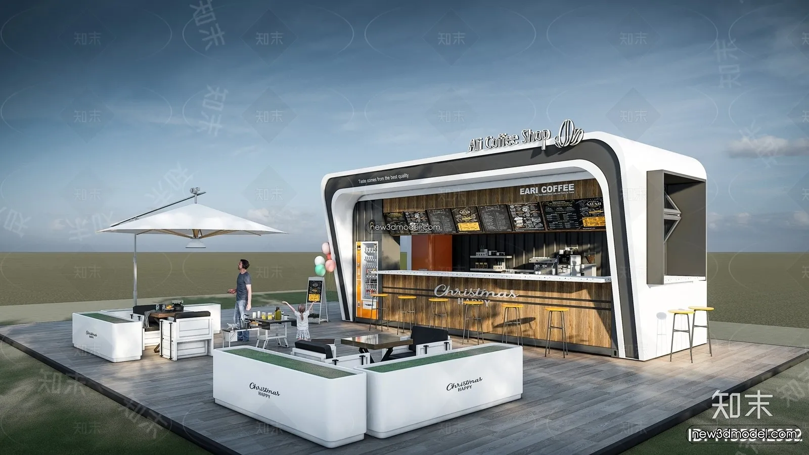 3D Model of Container Coffee - 3D Scene - 011