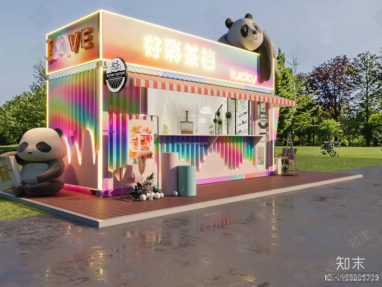 3D Model of Container Coffee - 3D Scene - 017