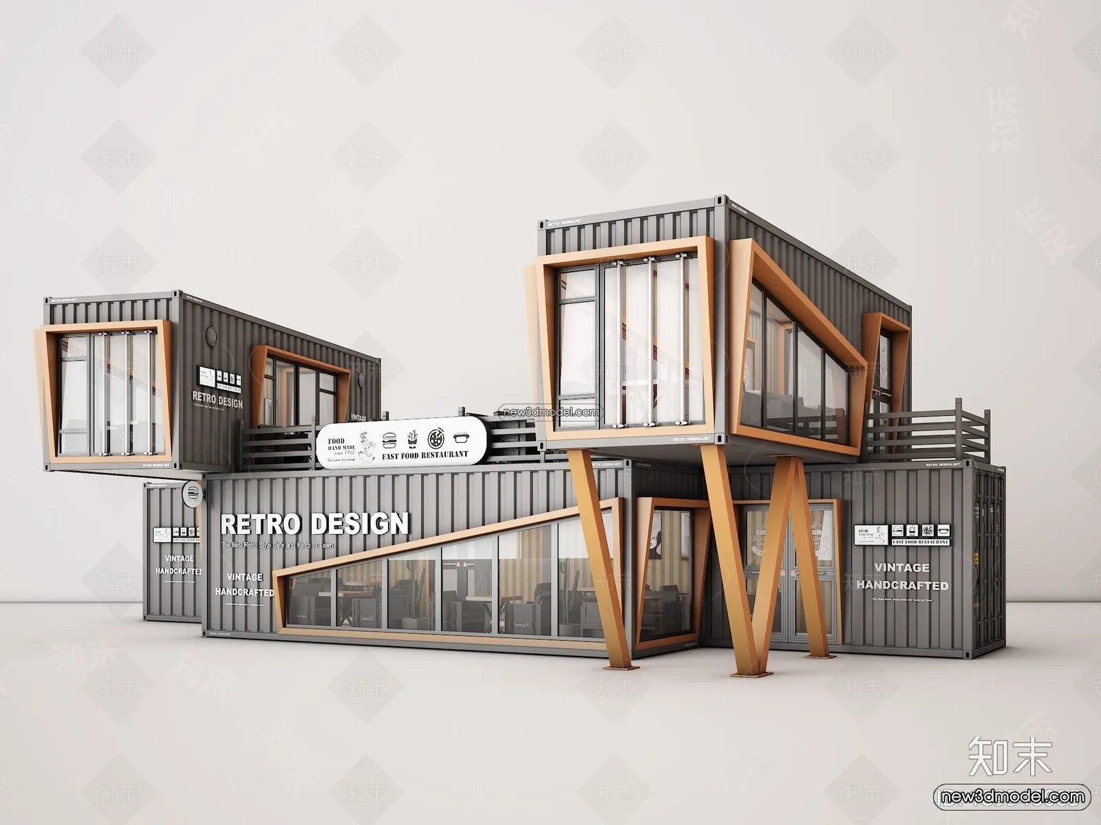 3D Model of Container Coffee - 3D Scene - 020