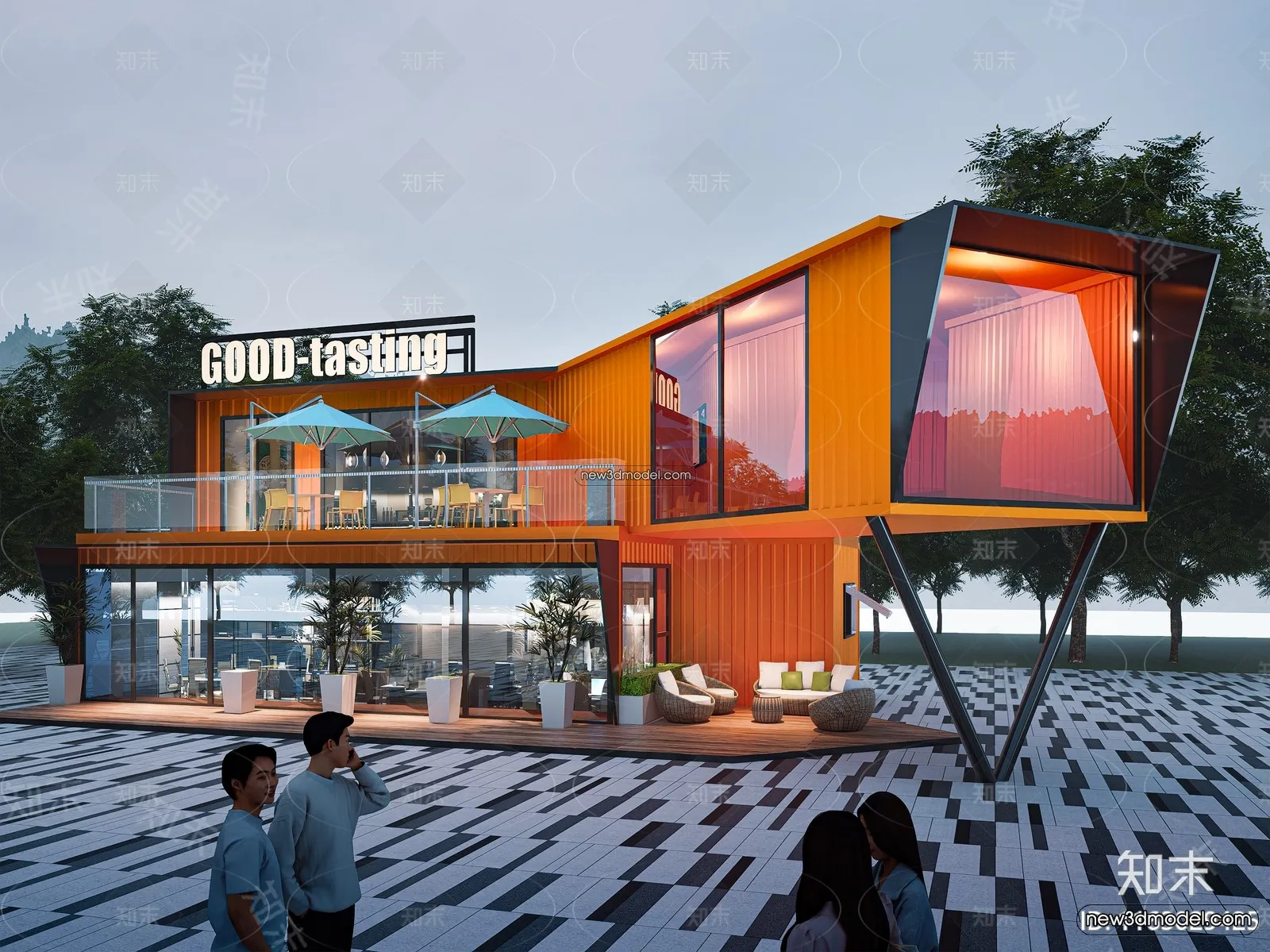 3D Model of Container Coffee - 3D Scene - 026