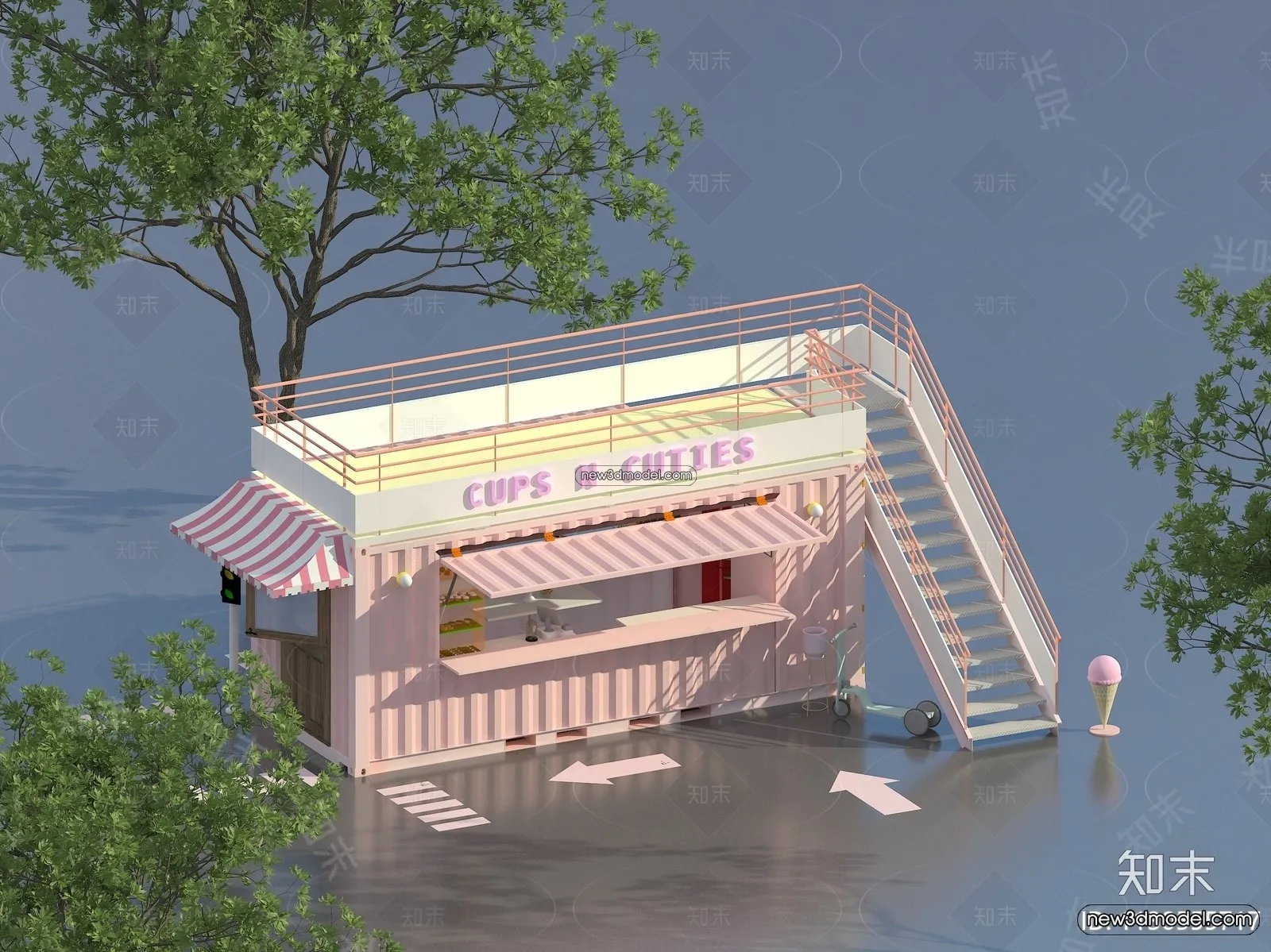 3D Model of Container Coffee - 3D Scene - 047