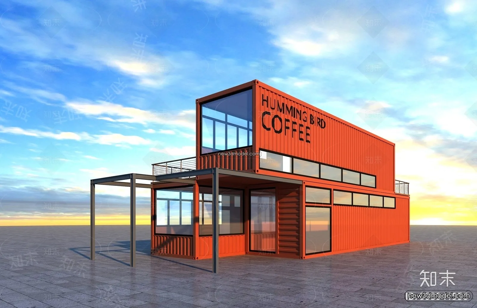 3D Model of Container Coffee - 3D Scene - 056