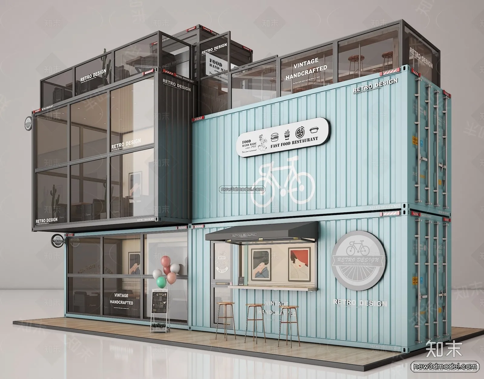 3D Model of Container Coffee - 3D Scene - 060
