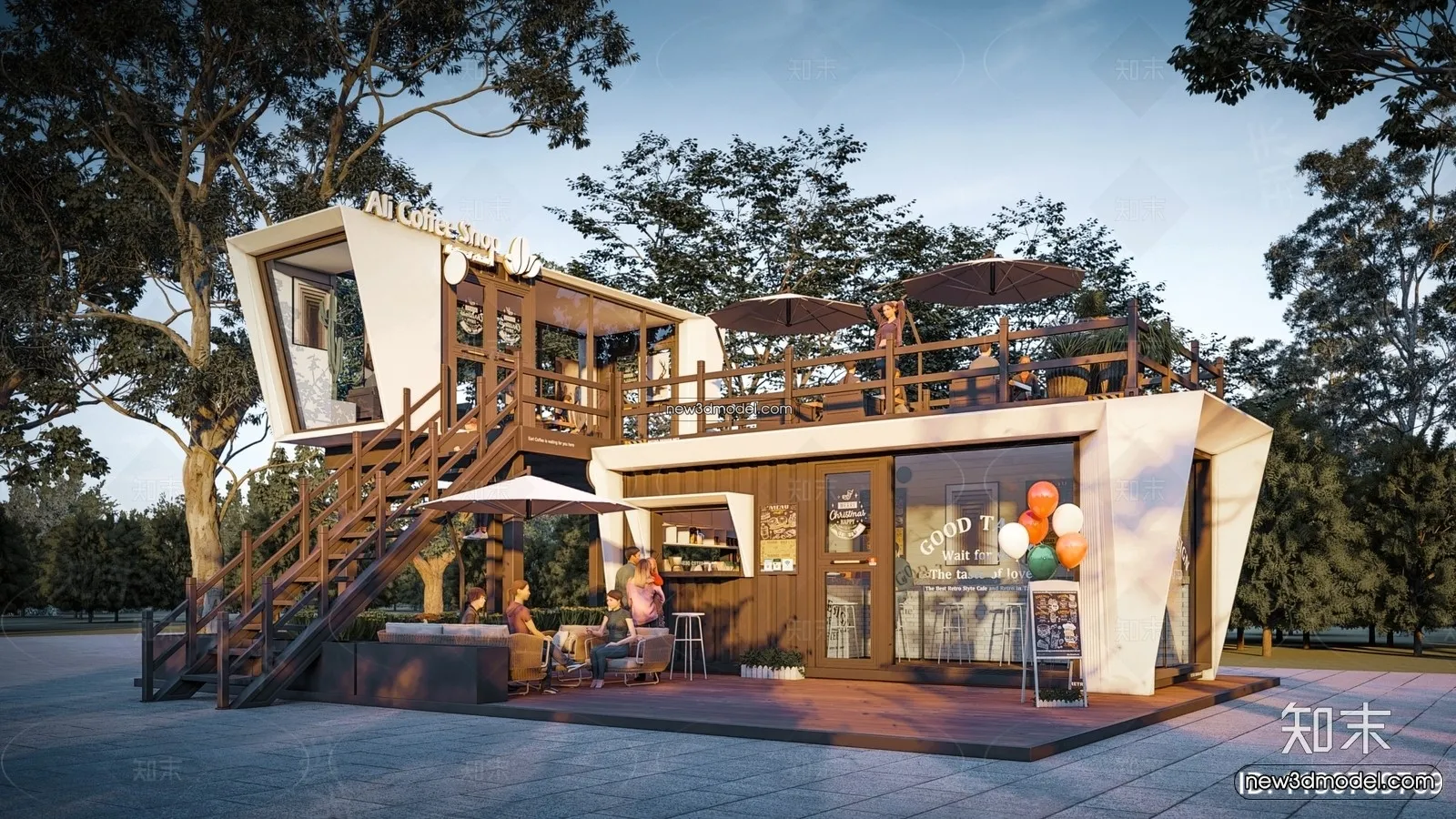 3D Model of Container Coffee - 3D Scene - 078