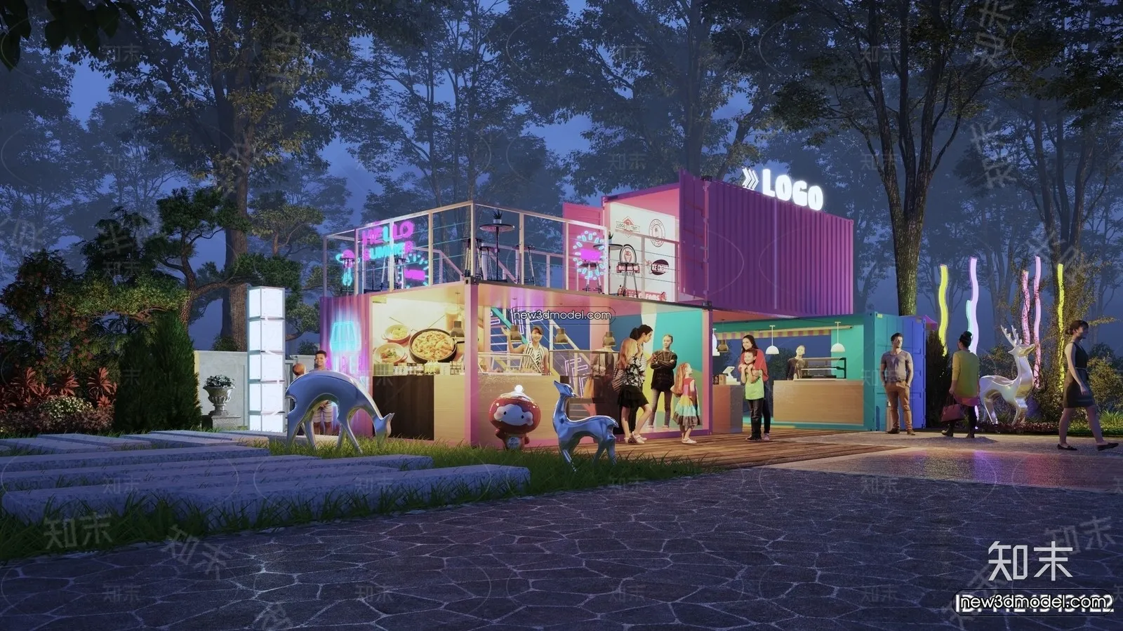 3D Model of Container Coffee - 3D Scene - 080