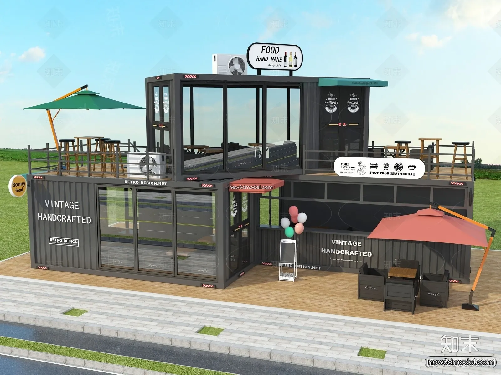 3D Model of Container Coffee - 3D Scene - 093