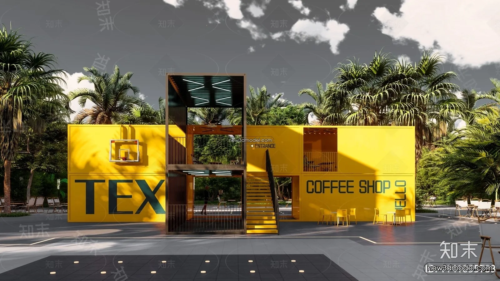 3D Model of Container Coffee - 3D Scene - 118
