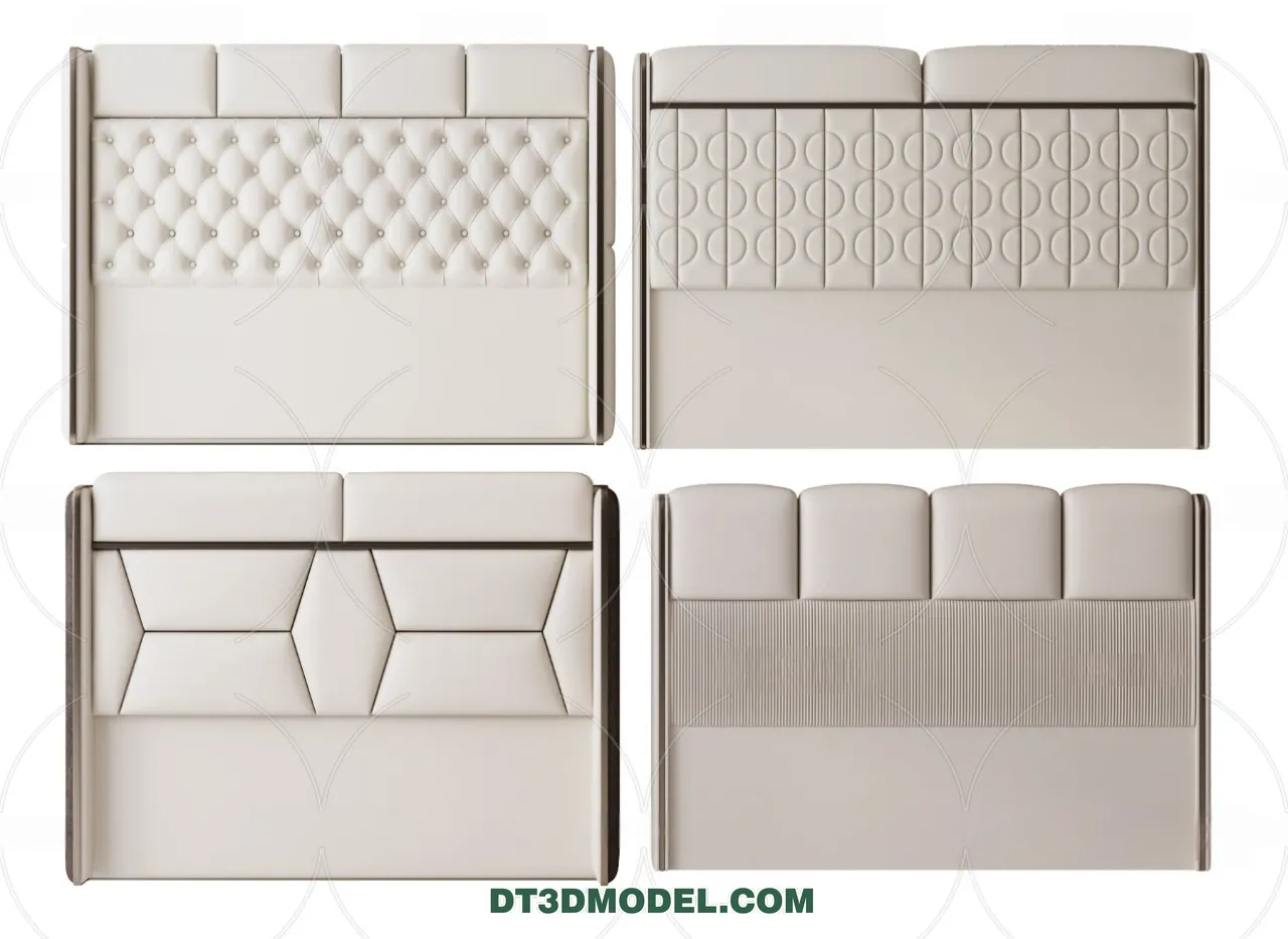 3D Model of Headboard - Bedroom Decoration 3D - 003