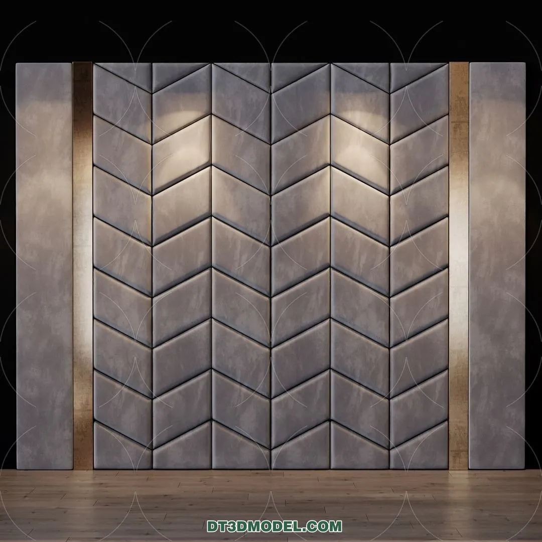 3D Model of Headboard - Bedroom Decoration 3D - 004