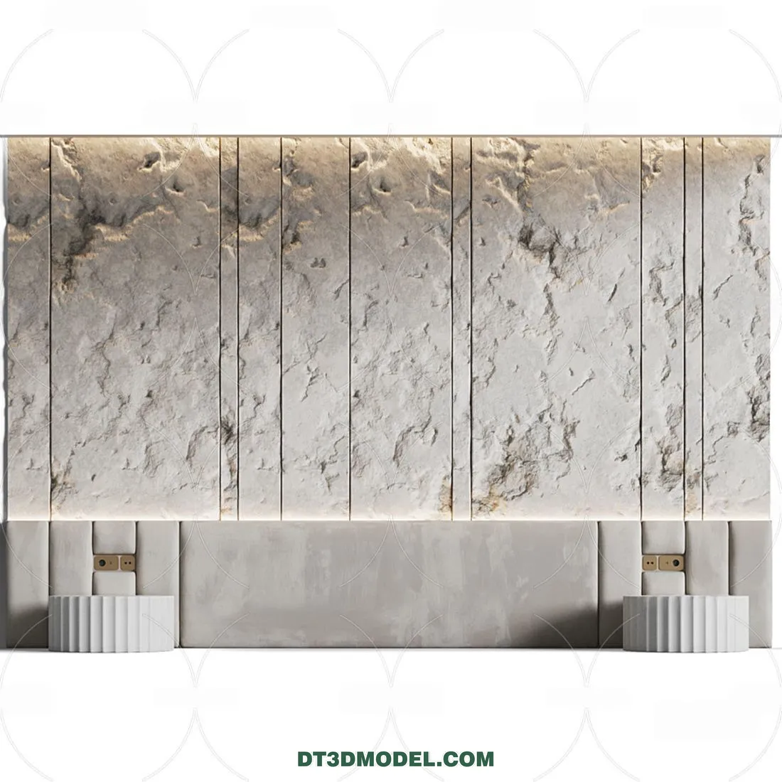 3D Model of Headboard - Bedroom Decoration 3D - 006